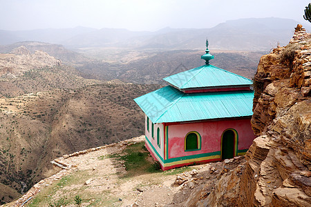 古代Debre Damo修道院建筑 埃塞俄比亚提格雷石头摄影全景旅游场地沙漠风景岩石旅行宗教图片