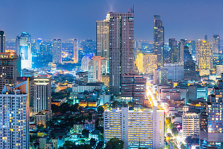 泰国曼谷商业区曼谷商业大楼的城市景观 曼谷是泰国的首都 曼谷也是泰国人口最多的城市图片