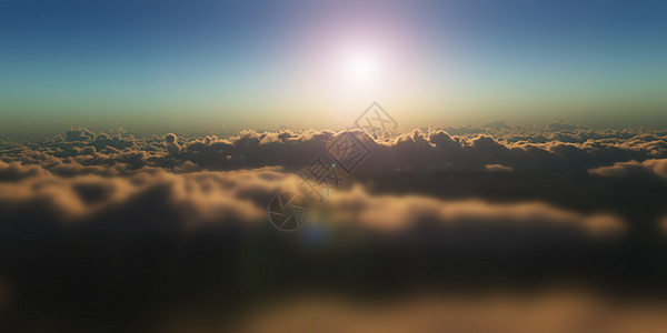 飞过云层日落天气插图城市天堂蓝色飞机天际天线太阳天空图片