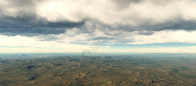 风景区全景云3地平线绿色山脉蓝色旅行风景树木太阳天空场景图片