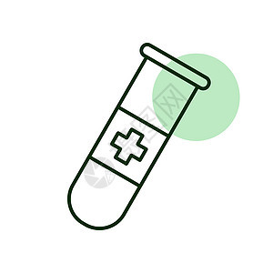 带有医学交叉矢量 ico 的烧瓶玻璃插图制药化学医疗实验室药物科学技术化学品图片