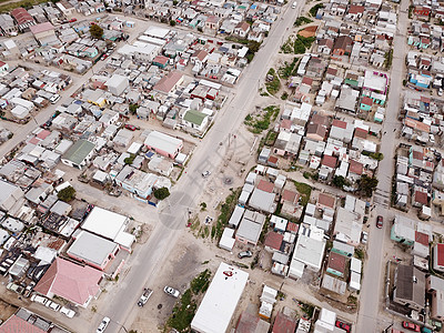 南非乡镇上空的空中巡视密度房屋生活村庄穷人贫民窟建筑学状况小屋城市图片