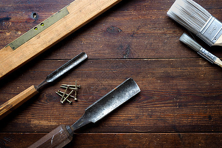 旧桌顶的木和灵魂水平工作木头木板家具技巧精神作坊工艺木制品工具图片
