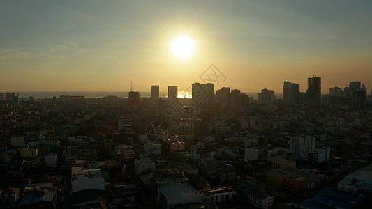 菲律宾首都马尼拉 空中观光区 校对 Portnoy天际鸟瞰图全景街道大都市区商业建筑地标大都会住宅图片