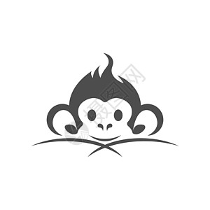 猴子标志图标插图矢量平面设计动物园荒野哺乳动物文化丛林乐趣野生动物黑猩猩灵长类八字图片
