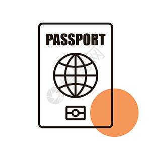 护照矢量符号插图游客安全地球商业旅行旅游国际世界全球图片