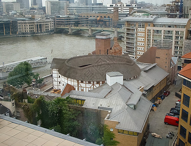 伦敦环球剧院空中观察图片