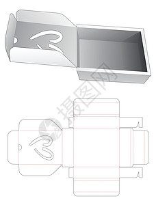 包装盒模切模板工业纸板纸盒零售木板嘲笑卡片盒子矩形商品图片