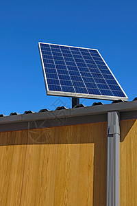 建筑或公交车站上的太阳能电池板 清洁能源 生态学图片