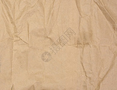 被弄皱的牛皮纸纹理损害折痕材料工艺破烂空白回收文档包装纸包装图片