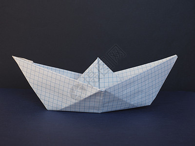 玩具纸纸船蓝色平方游戏方格图片