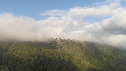 菲律宾山地省 菲律宾地区悬崖鸟瞰图天空旅行场景爬坡道多云风景顶峰图片