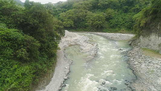 菲律宾山地省 菲律宾顶峰旅行悬崖天空地区爬坡道多云场景风景鸟瞰图图片