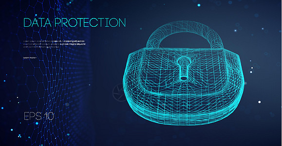 账户安全险数据保护二进制锁 它支持矢量图 安全连接网络和数据安全账户控制 矢量图 Eps 10插画