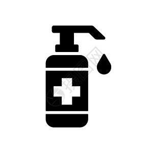 用消毒液肥皂字形图标洗手插图消毒防腐剂泡沫消毒剂药品医疗卫生细菌背景图片