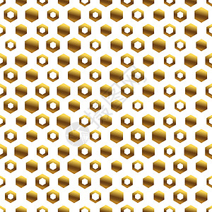 与蜂窝形状的金色背景 具有闪光效果的无缝图案 邀请函 海报 卡片 横幅 公告等的模板纹理 矢量图蜂巢打印墙纸辉光蜜蜂网格魔法食物图片