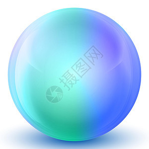 玻璃绿色和蓝色球或珍贵珍珠 光滑现实的球 3D抽象矢量插图在白色背景上突出显示 大金属泡沫带阴影反射液体按钮玻璃球球体网络气泡艺图片