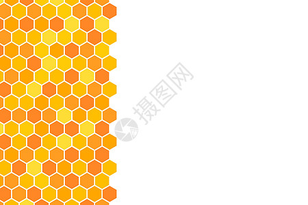 与蜂窝形状的金色背景 矢量图 具有闪光效果的图案 邀请函 海报 卡片 横幅 公告等的模板纹理 涂鸦风格蜂蜜蜜蜂蜂巢食物橙子魔法辉图片