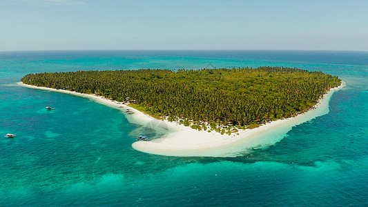 有沙滩的热带岛屿 巴拉巴克 菲律宾帕拉万风景海景旅行游客蓝色景观海岸海岸线珊瑚礁海洋图片