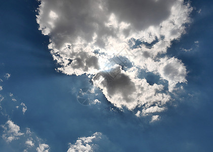 蓝云 蓝色天空 阳光照耀臭氧环境气象太阳空气耀斑自由天堂晴天场景图片