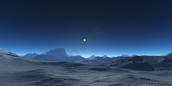 山高原抽象景观全景丘陵地形顶峰太阳勘探行星火星天空蓝色场景背景图片