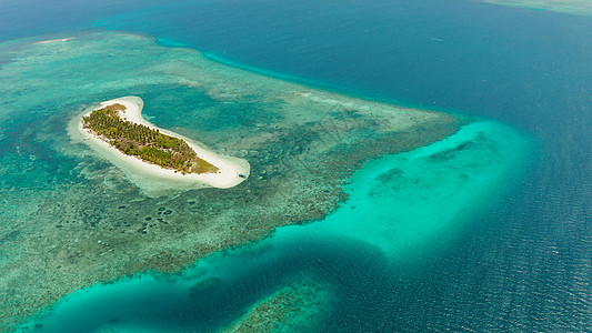 有沙滩和蓝海的旅行概念 巴拉巴克 菲律宾帕拉万风景蓝色海洋支撑理念海岸假期海湾晴天珊瑚礁图片