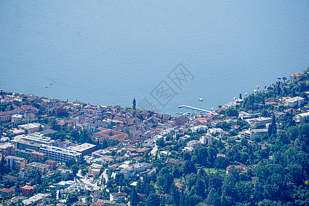 瑞士美丽的城市阿斯科纳的空中飞行 瑞士图片