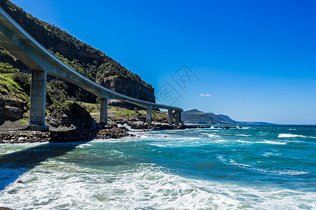 沿澳大利亚新南威尔士大太平洋车道的海断裂桥路线冷泉旅游业游客法布乌弗大街自然界地景建筑师图片