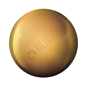 玻璃金球或珍贵珍珠 在白色背景上突出显示的光滑逼真的 ball3D 抽象矢量插图 带阴影的大金属泡泡球体液体水晶玻璃球圆圈塑料紫图片