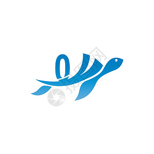 带有数字零标志设计图案的海龟图标荒野蓝色刻字公司字体旅行海洋商业动物品牌图片