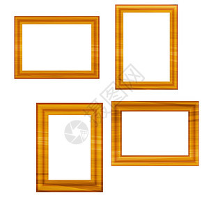 复古古董金色漂亮的矩形框架 为您的设计设置方形金色复古木制框架 复古封面 放置文本 模板矢量图 A3图片