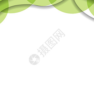 与五颜六色的剪纸形状的抽象背景 海报 横幅 卡片的设计 白色和绿色抽象圆形插图 3D 纸质图像与明亮色彩的微妙融合 复制空间小册图片