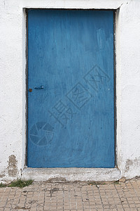 安达卢西亚南部蓝漆的大门图片