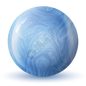 玻璃蓝色球或珍贵珍珠 光滑现实的球 3D抽象矢量插图在白色背景上突出显示 大金属泡沫和阴影水晶塑料反射气泡艺术网络球体玻璃球圆圈图片