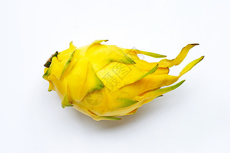 黄鱼或白背景的龙果水果营养情调异国维生素菠萝饮食热带种子叶子图片