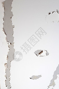 房子天花板上的白色油漆剥落 屋下损害地面剥皮风化维修水分水泥草图裂缝建筑图片