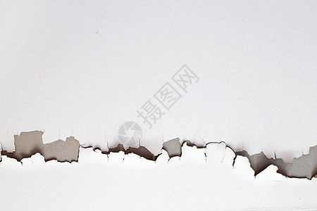房子天花板上的白色油漆剥落 屋下维修损害草图水分建筑裂缝风化划痕地震窗户图片