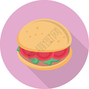 汉堡包苏打包子牛肉汉堡黑色插图午餐芝士小吃面包图片