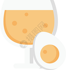 蛋派对蛋黄玻璃稻草液体橙子插图食物水果图片