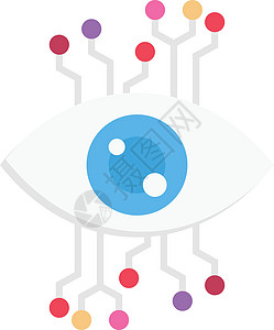 眼睛连接电脑安全商业科学数据扫描插图技术电路标识背景图片