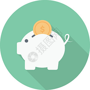 小猪销售商业插图帐户经济硬币投资营销钱盒订金图片
