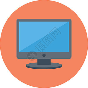 屏幕黑色电子监视器白色液体插图电视技术展示电脑图片