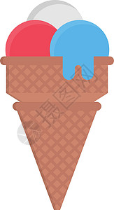 锥体奶油状甜点小吃香草味道奶制品冰淇淋食物奶油胡扯图片