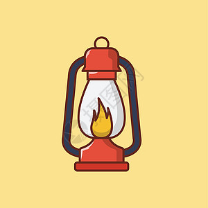 灯笼白色插图气体煤油派对烧伤卡通片火焰古董火灯图片
