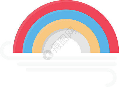 彩虹空气天气预报生态假期插图天空背景图片