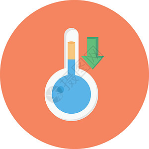 温度下降标识网络气候控制气象插图预报温度计图片