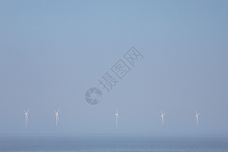 海洋风力农场地平线技术海景日落环境能源风车公园涡轮发电机图片