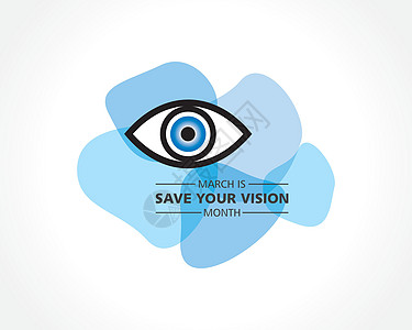 保存您在 Marc 月份观察到的视力月预防眼科医生青光眼全世界资源诊断孩子国家镜片图片
