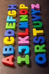 用于学习概念的A B和C木制字母字母字母学校公司乐趣立方体童年游戏色块积木教育彩色图片