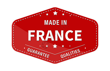 法国制造保证质量 标签贴纸或商标 它制作图案矢量图片